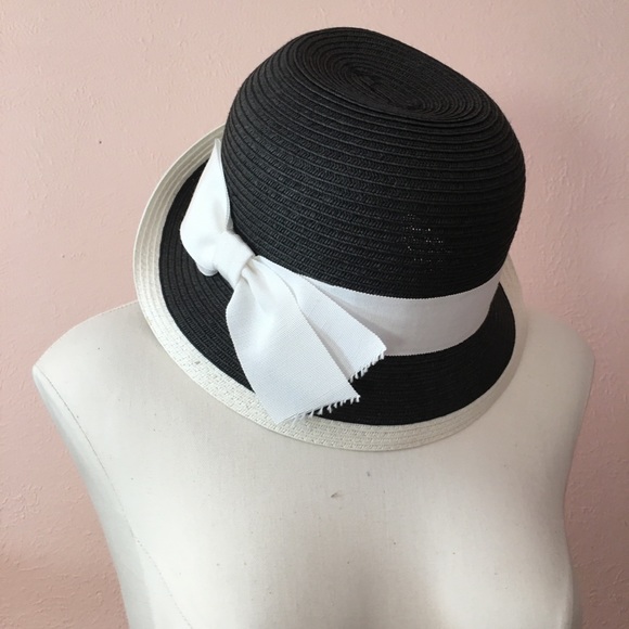 Vintage 1980’s Toucan Art Deco Retro Black Bow Flapper Cloche Derby Hat - Picture 4 of 15